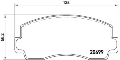 Комплект тормозных колодок BREMBO P 54 002