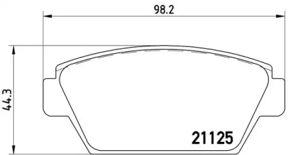 Комплект тормозных колодок BREMBO P 54 010