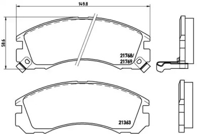 Комплект тормозных колодок BREMBO P 54 017