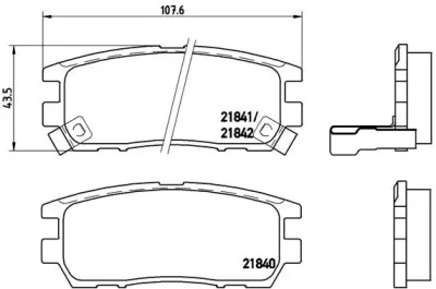 Комплект тормозных колодок BREMBO P 54 018