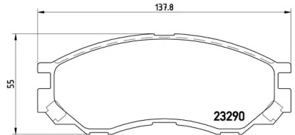 Комплект тормозных колодок BREMBO P 54 020