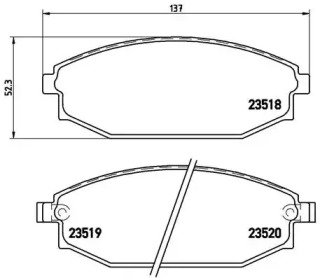 Комплект тормозных колодок BREMBO P 54 027