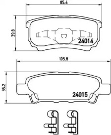 Комплект тормозных колодок BREMBO P 54 034