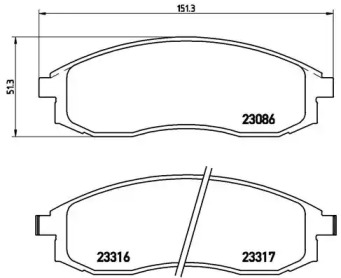 Комплект тормозных колодок BREMBO P 54 037