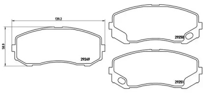 Комплект тормозных колодок BREMBO P 54 043