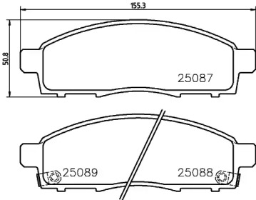 Комплект тормозных колодок BREMBO P 54 055