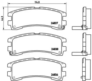 Комплект тормозных колодок BREMBO P 56 017