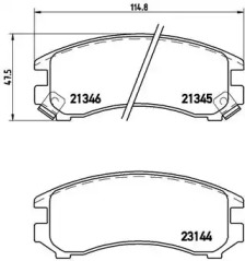 Комплект тормозных колодок BREMBO P 56 018