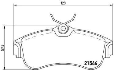 Комплект тормозных колодок BREMBO P 56 022