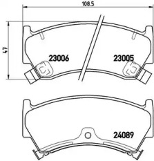 Комплект тормозных колодок BREMBO P 56 026