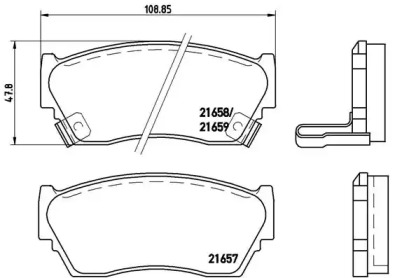 Комплект тормозных колодок BREMBO P 56 027