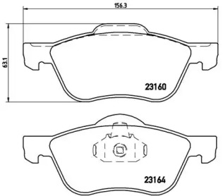 Комплект тормозных колодок BREMBO P 56 037