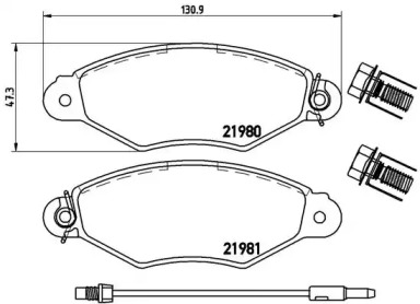 Комплект тормозных колодок BREMBO P 56 038