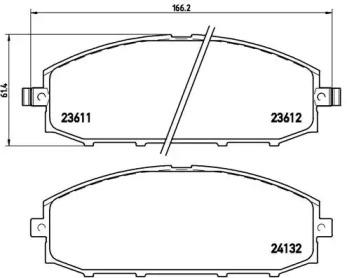 Комплект тормозных колодок BREMBO P 56 041