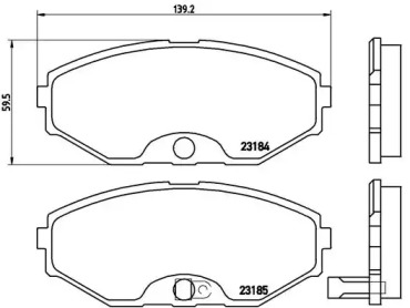 Комплект тормозных колодок BREMBO P 56 045