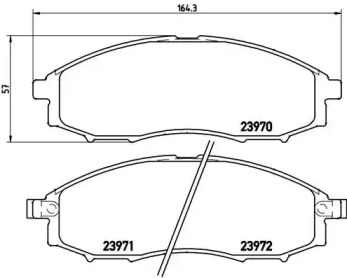 Комплект тормозных колодок BREMBO P 56 049