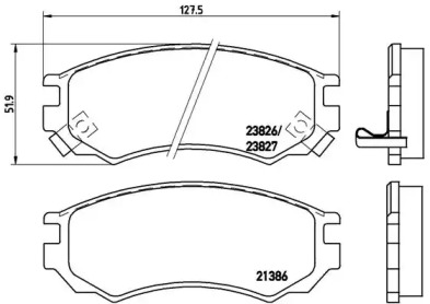 Комплект тормозных колодок BREMBO P 56 055