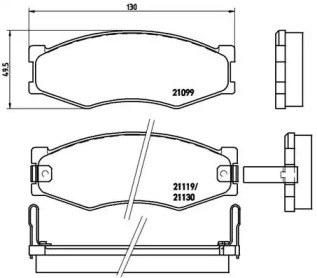 Комплект тормозных колодок BREMBO P 56 056