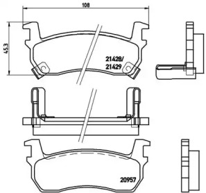 Комплект тормозных колодок BREMBO P 56 057