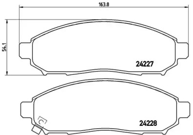 Комплект тормозных колодок BREMBO P 56 059