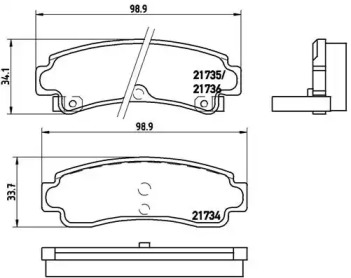 Комплект тормозных колодок BREMBO P 56 063