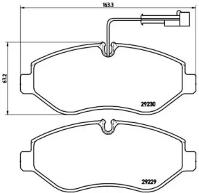 Комплект тормозных колодок BREMBO P 56 066