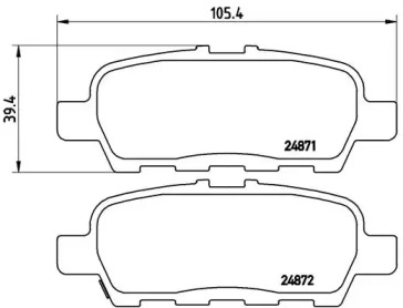 Комплект тормозных колодок BREMBO P 56 068