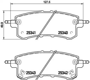 Комплект тормозных колодок BREMBO P 56 082