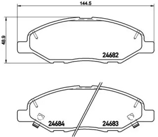 Комплект тормозных колодок BREMBO P 56 088