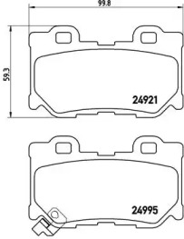 Комплект тормозных колодок BREMBO P 56 095