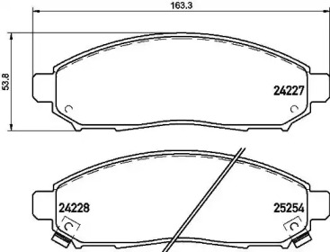 Комплект тормозных колодок BREMBO P 56 096