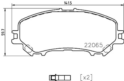 Комплект тормозных колодок BREMBO P 56 099