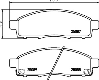 Комплект тормозных колодок BREMBO P 56 102