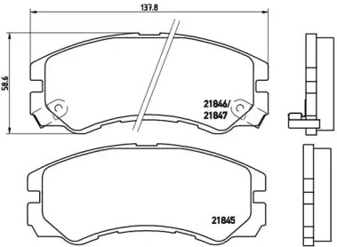 Комплект тормозных колодок BREMBO P 59 020