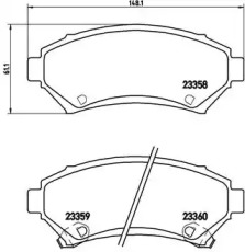 Комплект тормозных колодок BREMBO P 59 028