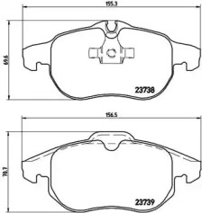 Комплект тормозных колодок BREMBO P 59 043