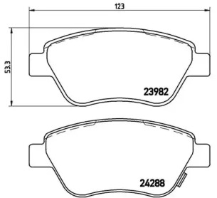 Комплект тормозных колодок BREMBO P 59 051