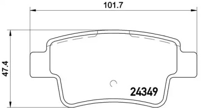 Комплект тормозных колодок BREMBO P 59 057