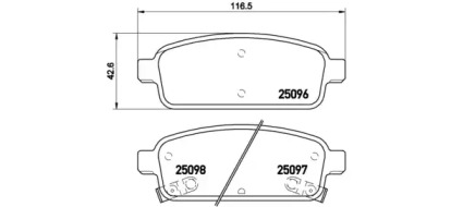 Комплект тормозных колодок BREMBO P 59 078