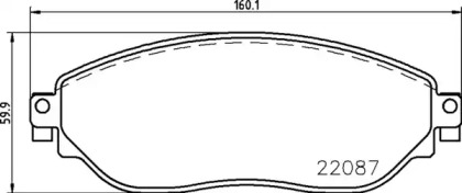 Комплект тормозных колодок BREMBO P 59 082