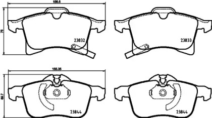 Комплект тормозных колодок BREMBO P 59 089