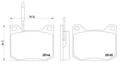 Комплект тормозных колодок BREMBO P 61 004