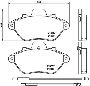 Комплект тормозных колодок BREMBO P 61 036