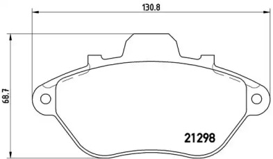 Комплект тормозных колодок BREMBO P 61 039