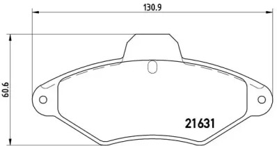 Комплект тормозных колодок BREMBO P 61 052