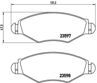 Комплект тормозных колодок BREMBO P 61 063