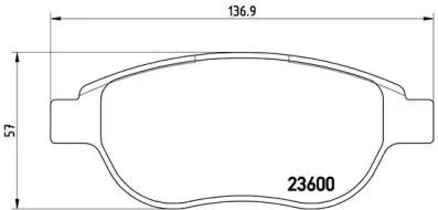 Комплект тормозных колодок BREMBO P 61 068