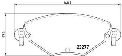 Комплект тормозных колодок BREMBO P 61 071