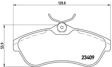 Комплект тормозных колодок BREMBO P 61 075