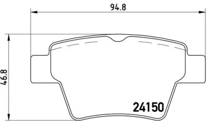 Комплект тормозных колодок BREMBO P 61 080